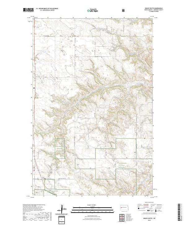 Grassy Butte, ND — USGS 7.5-minute topo (2024)