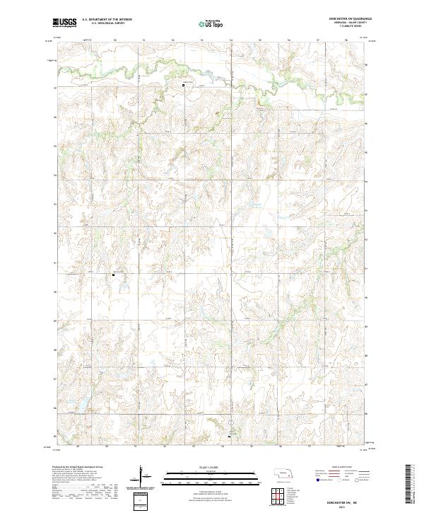 Dorchester SW, NE — USGS 7.5-minute topo (2021)