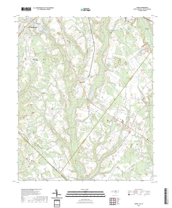 Johns, NC-SC — USGS 7.5-minute topo (2022)