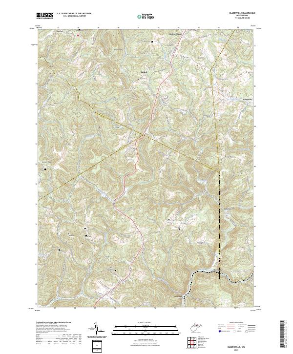 Gladesville, WV — USGS 7.5-minute topo (2023)