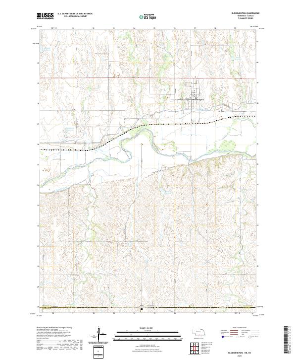 Bloomington, NE-KS — USGS 7.5-minute topo (2021)