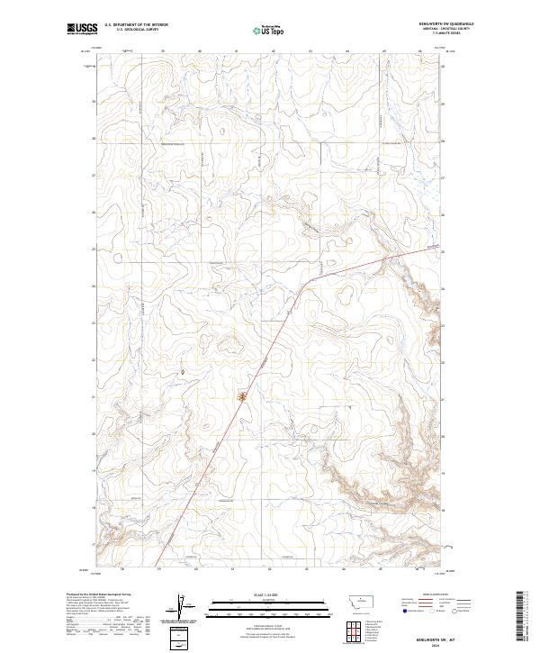 Kenilworth SW, MT — USGS 7.5-minute topo (2024)