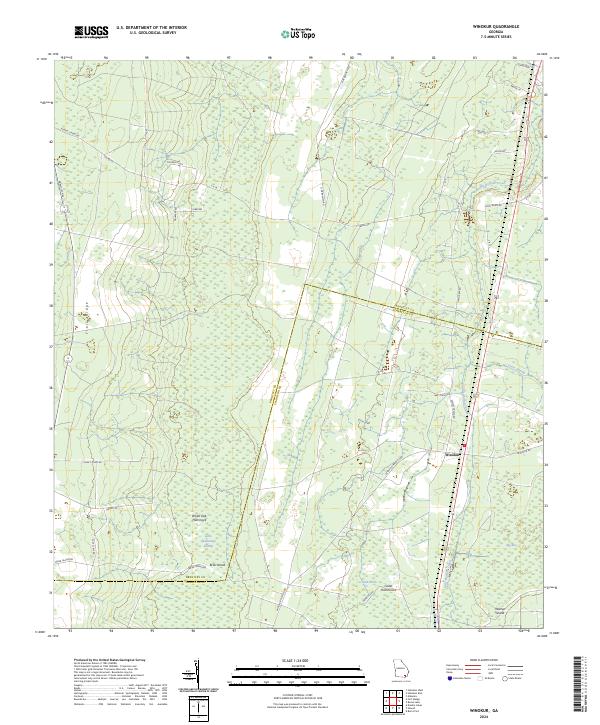 Winokur, GA — USGS 7.5-minute topo (2024)