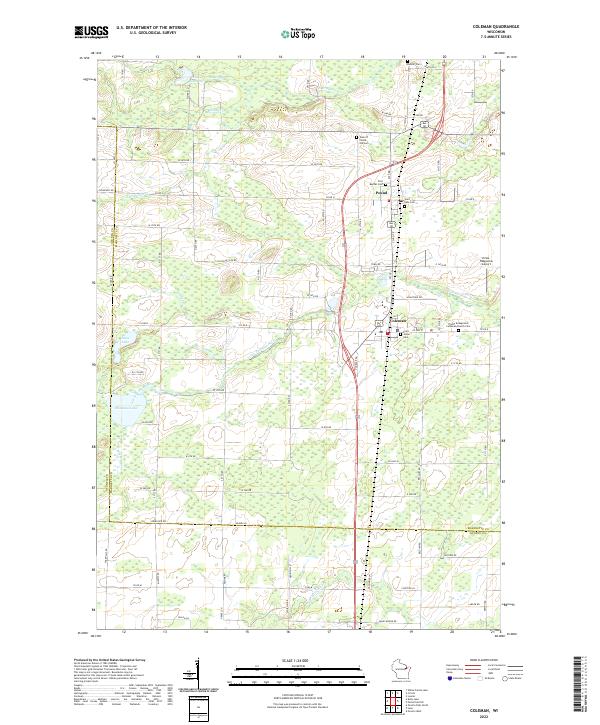 Coleman, WI — USGS 7.5-minute topo (2022)