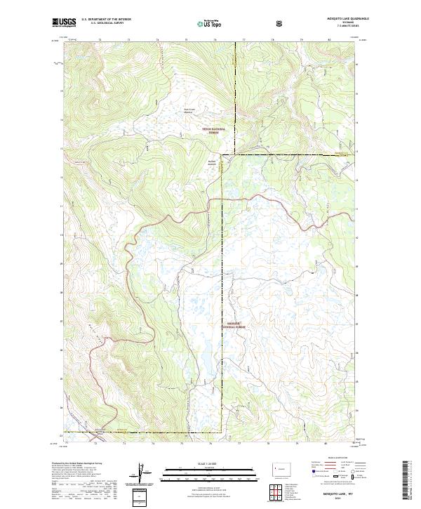 Mosquito Lake, WY — USGS 7.5-minute topo (2021)