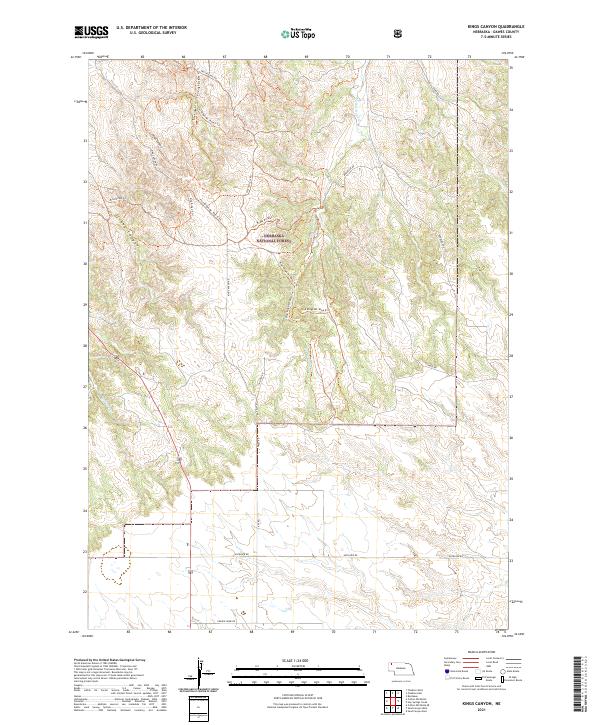 Kings Canyon, NE — USGS 7.5-minute topo (2021)