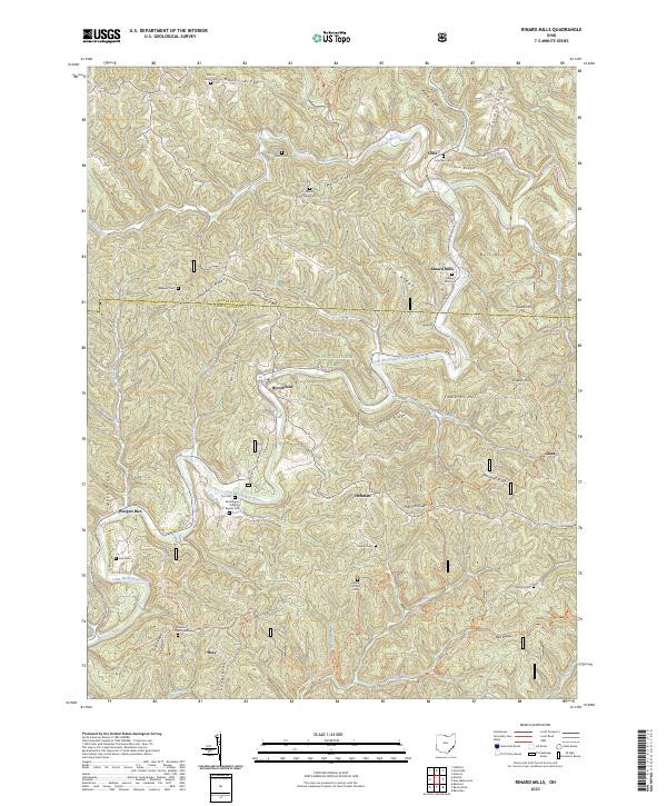 Rinard Mills, OH — USGS 7.5-minute topo (2023)