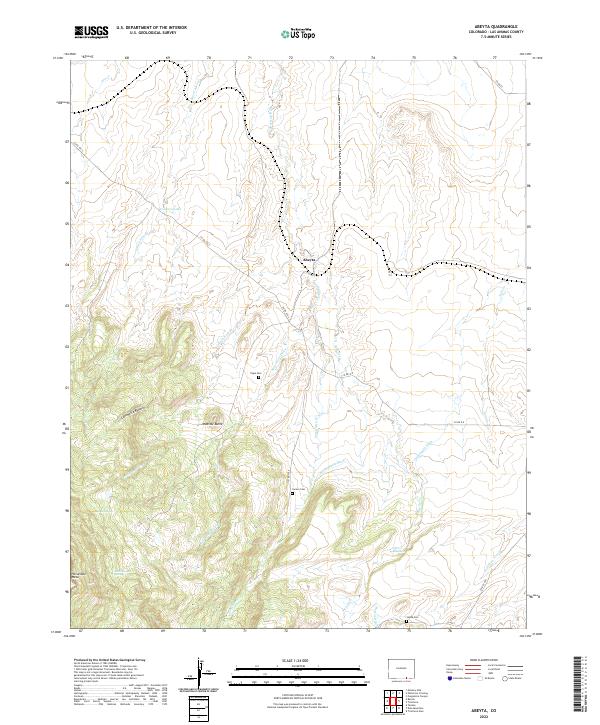 Abeyta, CO — USGS 7.5-minute topo (2022)