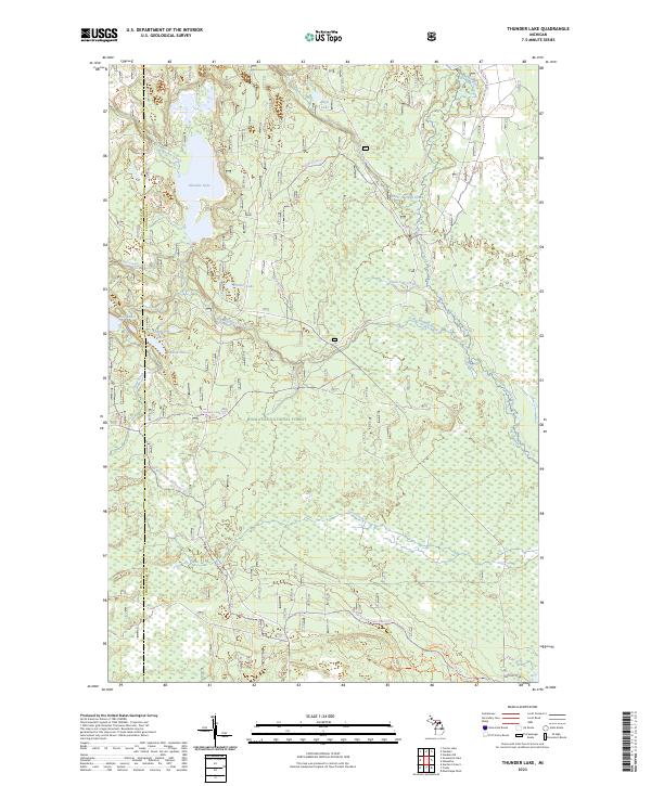 Thunder Lake, MI — USGS 7.5-minute topo (2023)