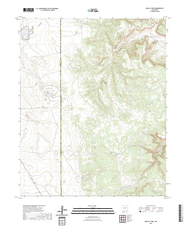 Mesa El Toro, NM — USGS 7.5-minute topo (2023)