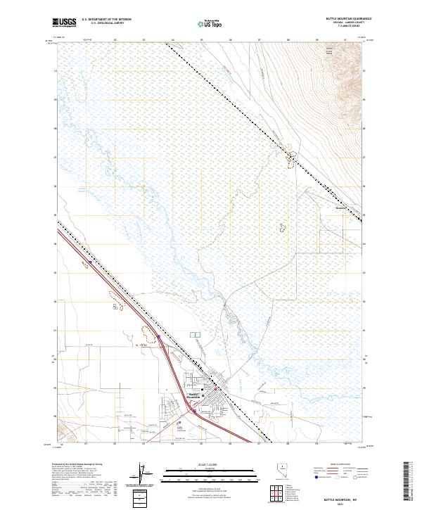 Battle Mountain, NV — USGS 7.5-minute topo (2021)