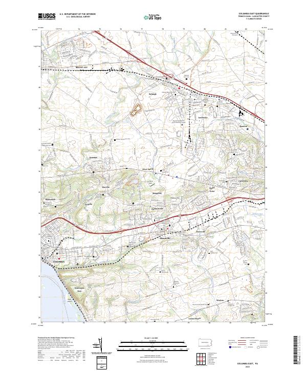 Columbia East, PA — USGS 7.5-minute topo (2023)