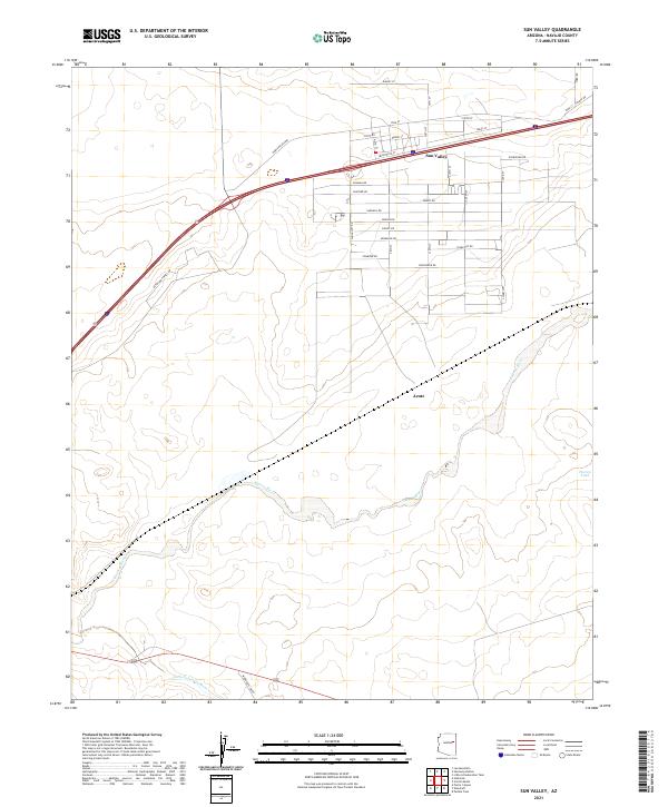 Sun Valley, AZ — USGS 7.5-minute topo (2021)