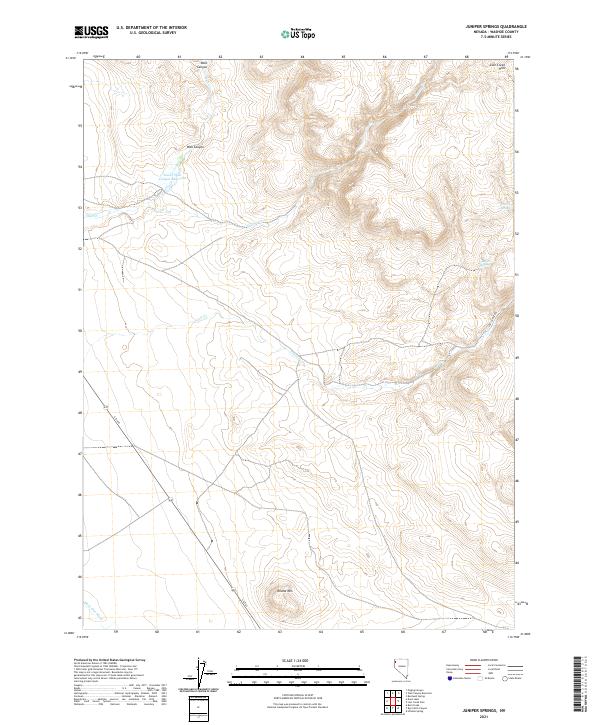 Juniper Springs, NV — USGS 7.5-minute topo (2021)