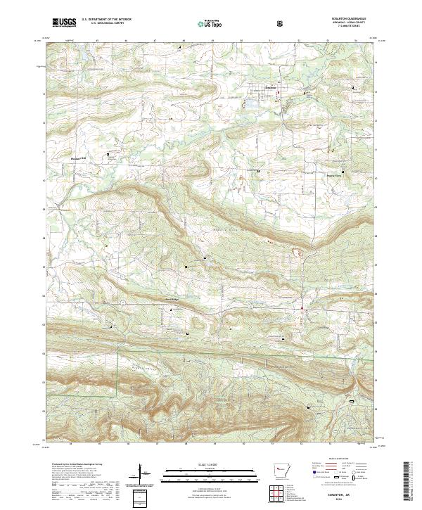 Scranton, AR — USGS 7.5-minute topo (2024)