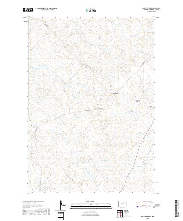 Wags Pinnacle, WY — USGS 7.5-minute topo (2021)