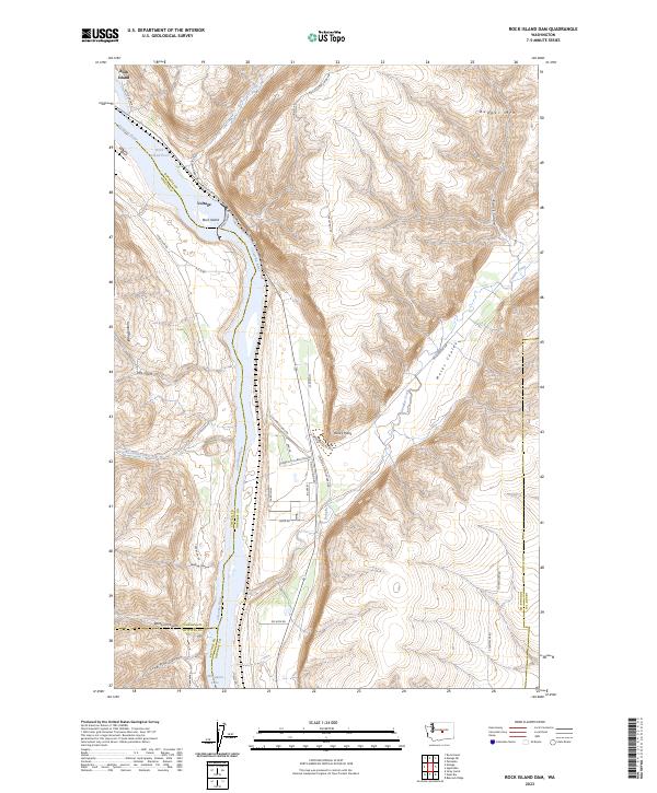 Rock Island Dam, WA — USGS 7.5-minute topo (2023)