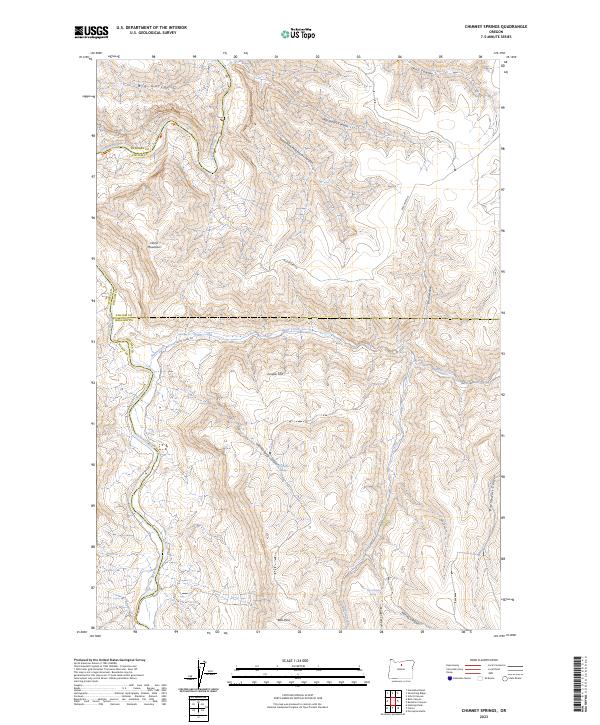 Chimney Springs, OR — USGS 7.5-minute topo (2023)
