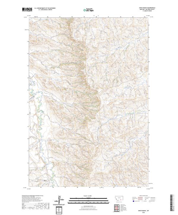 Shick Ranch, MT — USGS 7.5-minute topo (2024)