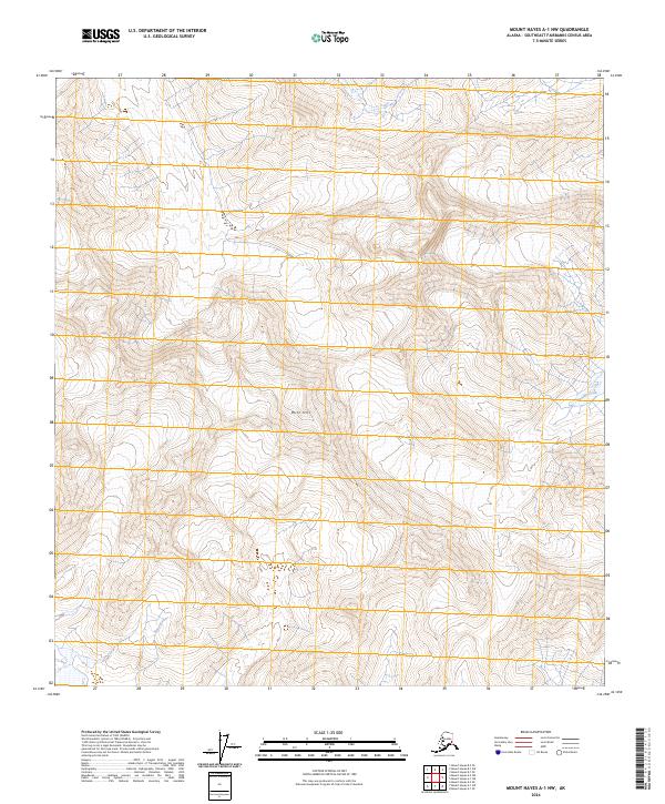 Mount Hayes A-1 NW, AK — USGS 7.5-minute topo (2024)