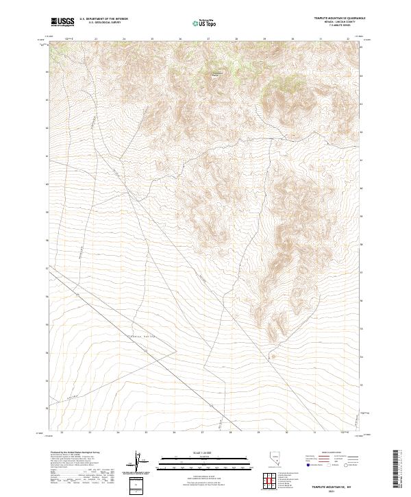 Tempiute Mountain SE, NV — USGS 7.5-minute topo (2021)