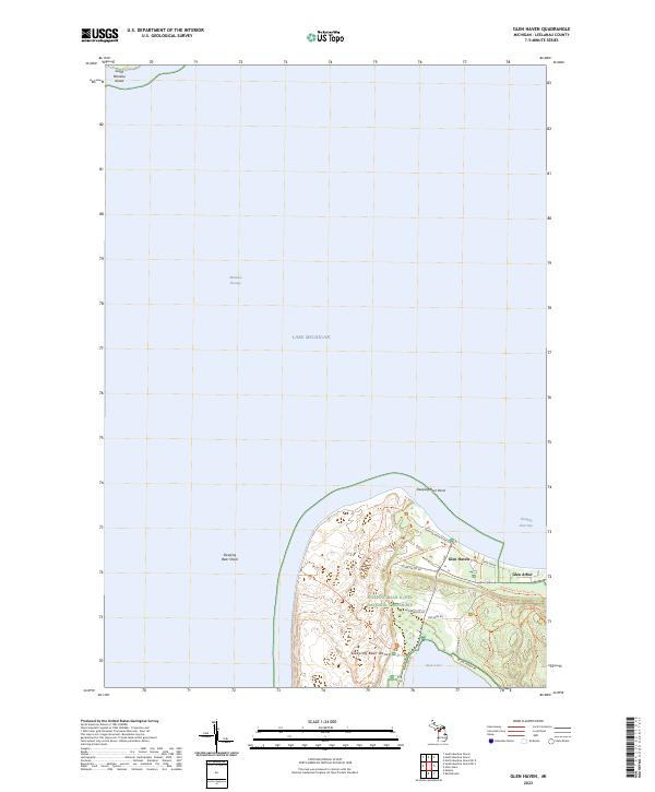 Glen Haven, MI — USGS 7.5-minute topo (2023)