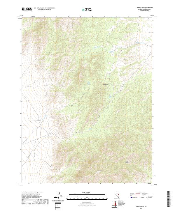 Shingle Pass, NV — USGS 7.5-minute topo (2021)