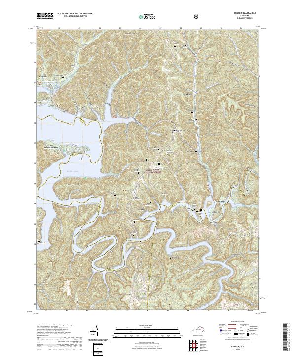 Bangor, KY — USGS 7.5-minute topo (2022)