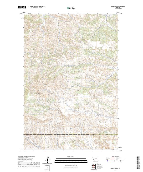 Cherry Spring, MT — USGS 7.5-minute topo (2024)