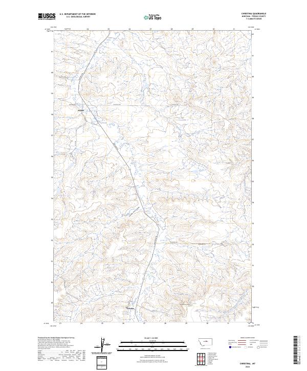Christina, MT — USGS 7.5-minute topo (2024)