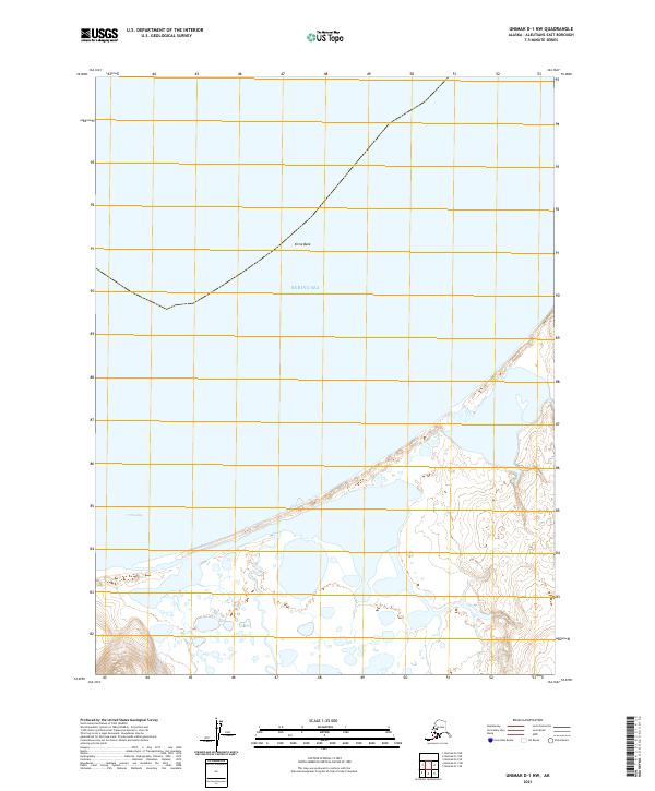 Unimak D-1 NW, AK — USGS 7.5-minute topo (2021)