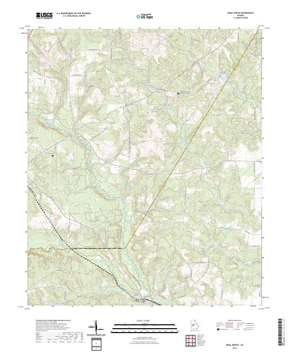 Ideal North, GA — USGS 7.5-minute topo (2024)
