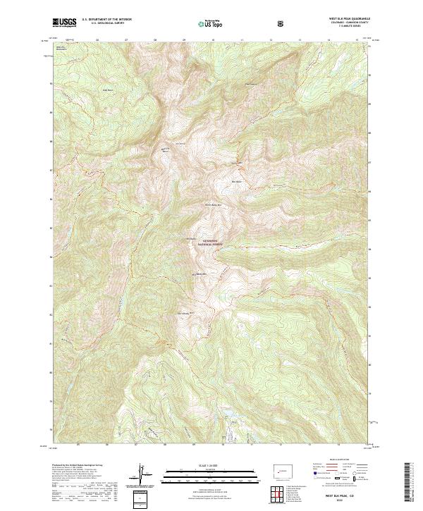 West Elk Peak, CO — USGS 7.5-minute topo (2022)