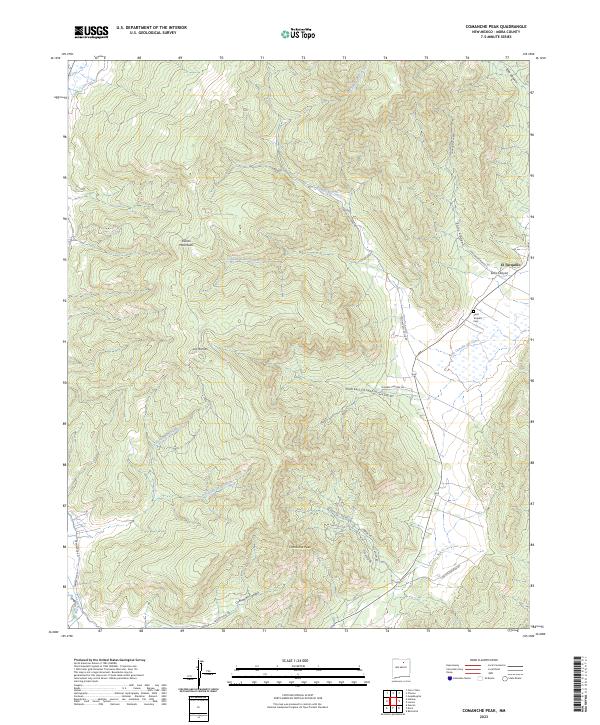 Comanche Peak, NM — USGS 7.5-minute topo (2023)
