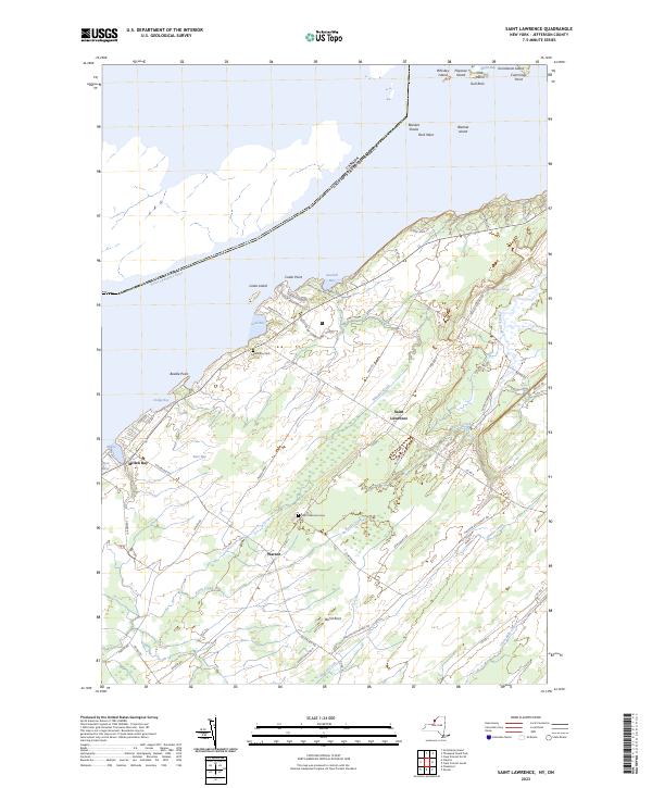 Saint Lawrence, NY-ON — USGS 7.5-minute topo (2023)