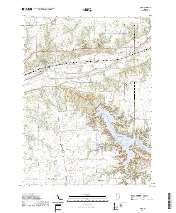 Lagro, IN — USGS 7.5-minute topo (2022)