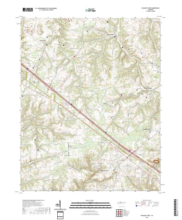 Pleasant View, TN — USGS 7.5-minute topo (2022)