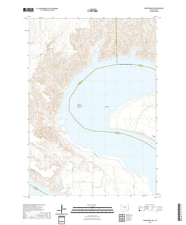Lower Brule NW, SD — USGS 7.5-minute topo (2021)
