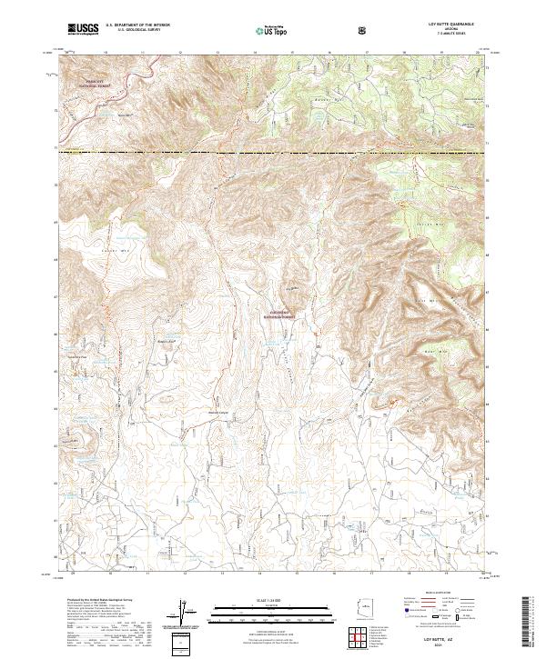 Loy Butte, AZ — USGS 7.5-minute topo (2021)
