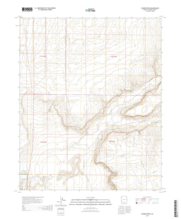 Ceadro Spring, AZ — USGS 7.5-minute topo (2026)