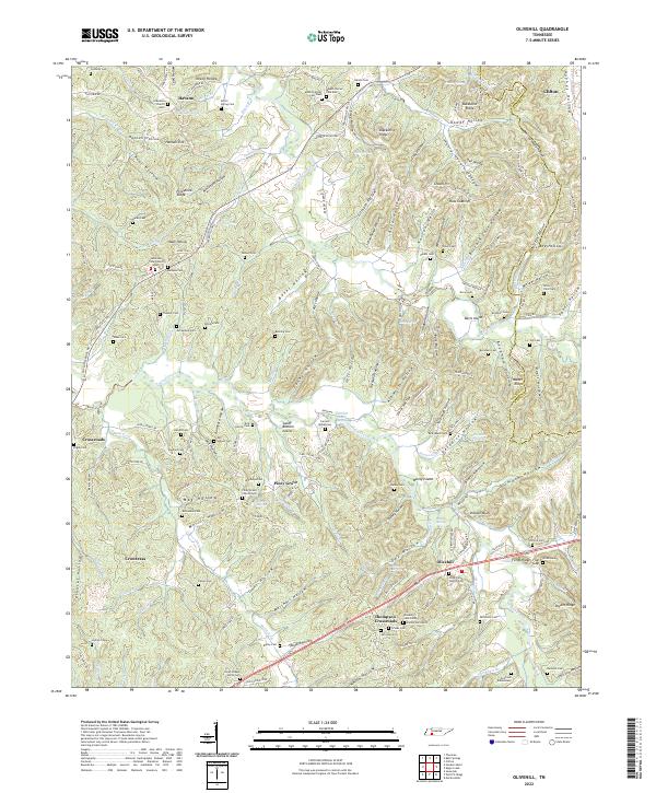 Olivehill, TN — USGS 7.5-minute topo (2022)