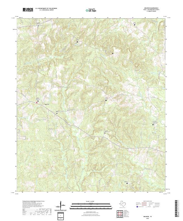 Melrose, TX — USGS 7.5-minute topo (2022)
