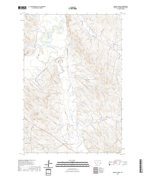 Monday Creek, MT — USGS 7.5-minute topo (2024)