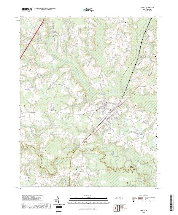 Enfield, NC — USGS 7.5-minute topo (2022)