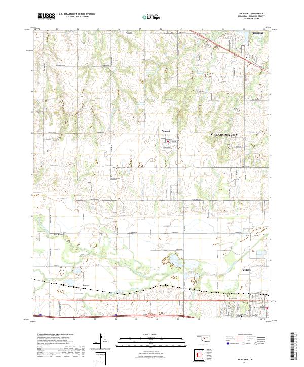 Richland, OK — USGS 7.5-minute topo (2022)