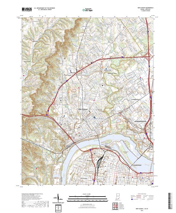 New Albany, IN-KY — USGS 7.5-minute topo (2023)