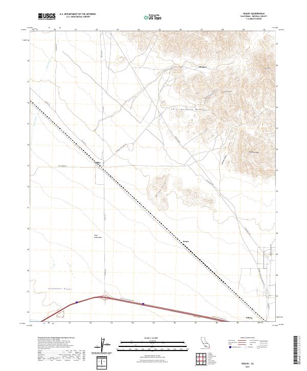 Ogilby, CA — USGS 7.5-minute topo (2021)