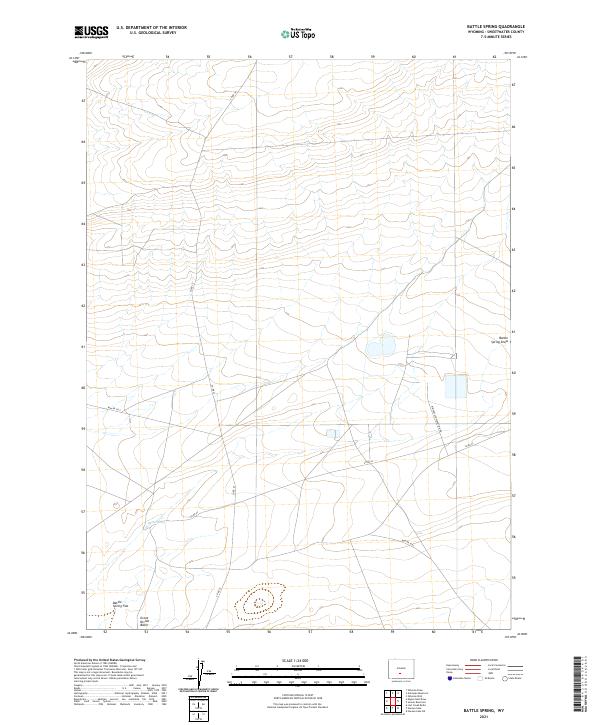 Battle Spring, WY — USGS 7.5-minute topo (2021)