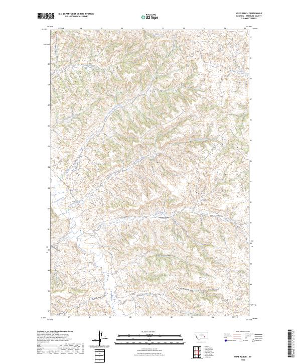 Hope Ranch, MT — USGS 7.5-minute topo (2024)