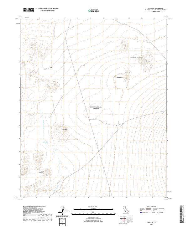 Cow Cove, CA — USGS 7.5-minute topo (2021)